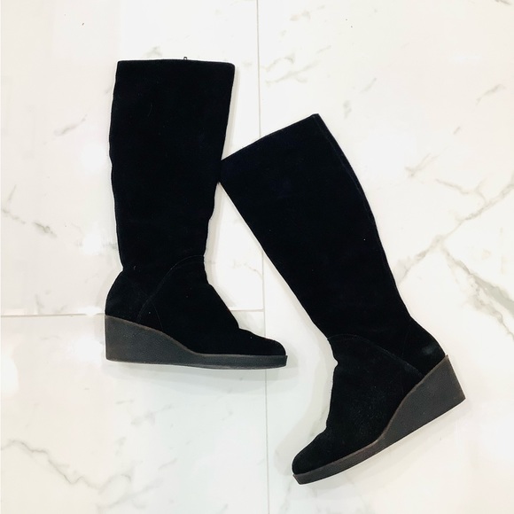 Comfy stylish tall boots on medium wedge heel 🖤🖤 - Picture 9 of 15